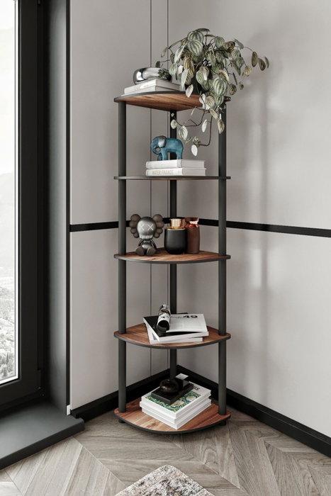 Hanah Home Bookcase 5 Corner - Nogal Hanah Home Bookcase 5 Corner - Nogal